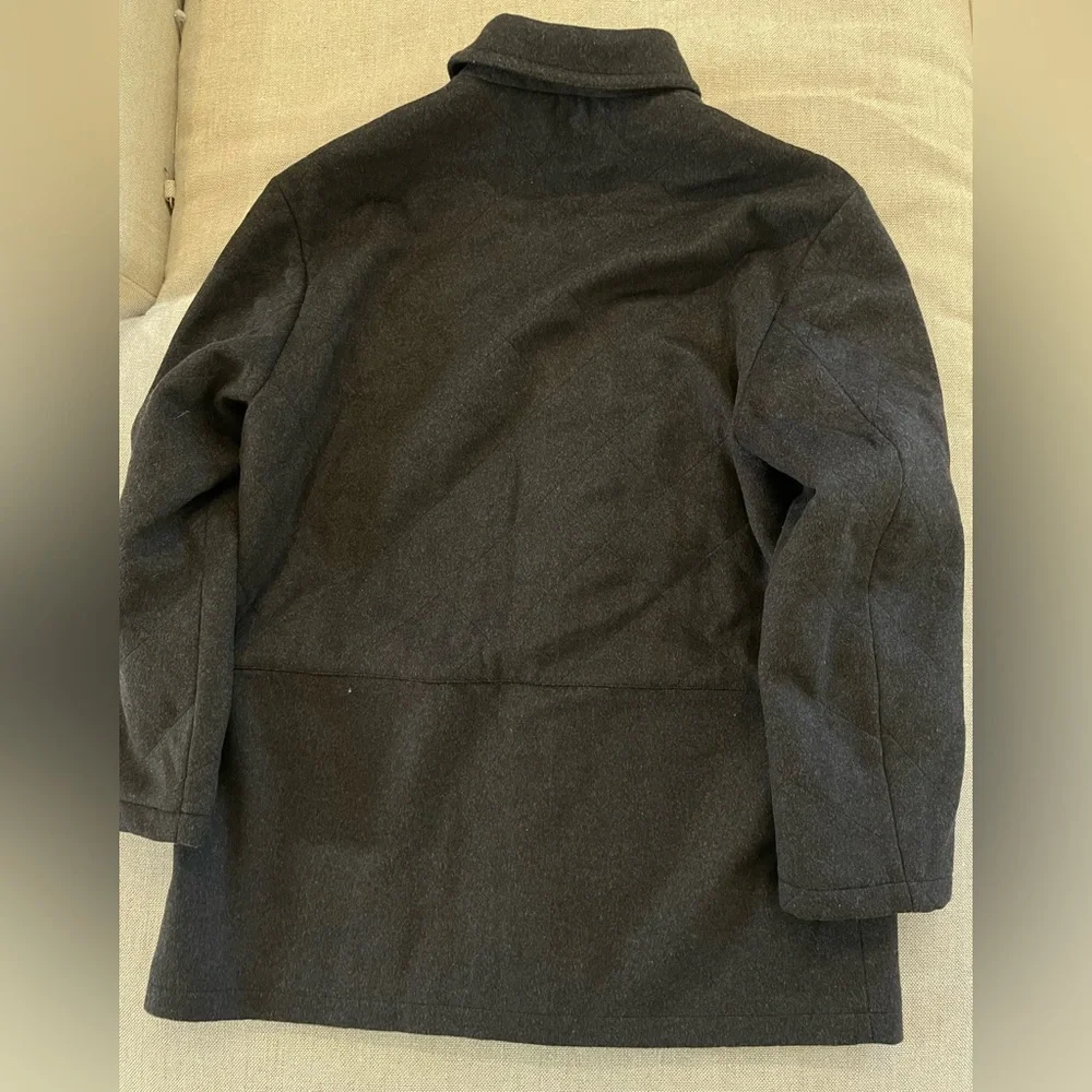 mario valene Made in Italy Thick Soft Double Faced Cashmere Blend Car Coat SZ 44